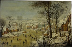 Paesaggio Invernale con Trappola per Uccelli da Pieter Brueghel the Younger